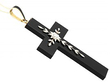 Onyx and Diamond Cross Pendant Necklace