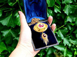  Antique Garnet Pendant in Yellow Gold Open Box