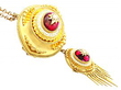 1800s Garnet Pendant in Yellow Gold 
