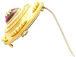  Antique Garnet Brooch in Yellow Gold Pin Open
