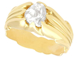 Mens Solitaire Diamond Ring Gold