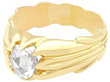 Mens Solitaire Diamond Ring Gold