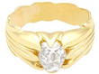 Mens Solitaire Diamond Ring Gold