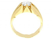 Mens Solitaire Diamond Ring Gold