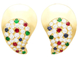 French Gemstone Earrings Gold