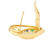 French Gemstone Earrings Gold