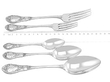 antique German silver cutlery set