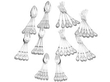 antique German silver flatware service