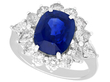 Sapphire and Diamond Ring Set in Platinum