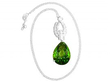Pear Shaped Peridot Pendant in platinum
