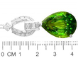Pear Shaped Peridot Pendant size