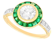 Antique Emerald Target Ring