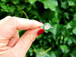 Antique Emerald Target Ring outside
