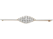 Marquise Shaped Diamond Bar Brooch
