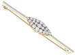 Marquise Shaped Diamond Bar Brooch