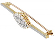 Marquise Shaped Diamond Bar Brooch