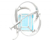 Vintage Aquamarine Brooch White Gold