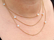 Antique Opal Gold Chain being worn