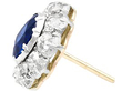 Sapphire and Diamond Cluster Earrings