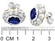 Sapphire and Diamond Cluster Earrings