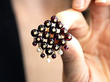 beaded garnet brooch