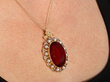  Antique Citrine Necklace Wearing Image