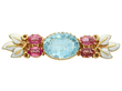 Victorian Gemstone Brooch with Enamel