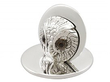 Silver owl menu holder