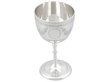 Bright Cut Engraved Silver Goblet 