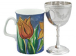 Sterling Silver Goblet Next to Cup