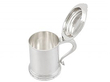 Antique Silver Tankard Open Lid