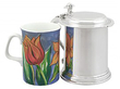 Antique Silver Lidded Tankard with Mug