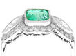Emerald and Diamond Ring Set in Platinum setting