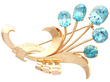 Vintage Blue Zircon Brooch