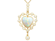 Antique Opal Heart Pendant
