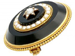 Victorian Onyx Brooch with Diamonds 