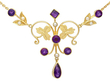 Amethyst and Seed Pearl Necklace
