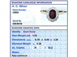Non Heat Treated Ruby Ring grading card