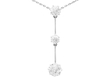 3 Stone Diamond Necklace Platinum