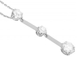 3 Stone Diamond Necklace Platinum