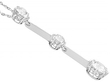 3 Stone Diamond Necklace Platinum