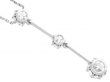 3 Stone Diamond Necklace Platinum