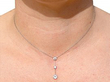 3 Stone Diamond Necklace Platinum