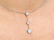 3 Stone Diamond Necklace Platinum