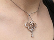 Early 20th Century Diamond Pendant Being Worn