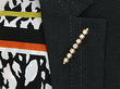 Diamond And Yellow Gold Bar Brooch Being Worn