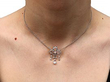 Early 20th Century Diamond Pendant Wearing Image