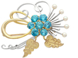 Vintage Zircon and Pearl Brooch