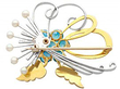 Vintage Zircon and Pearl Brooch