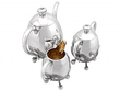 Silver Tea Set with Dragons for Sale